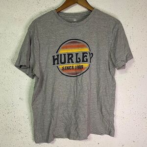 Hurley Gray and Multicolor Graphic Tee
